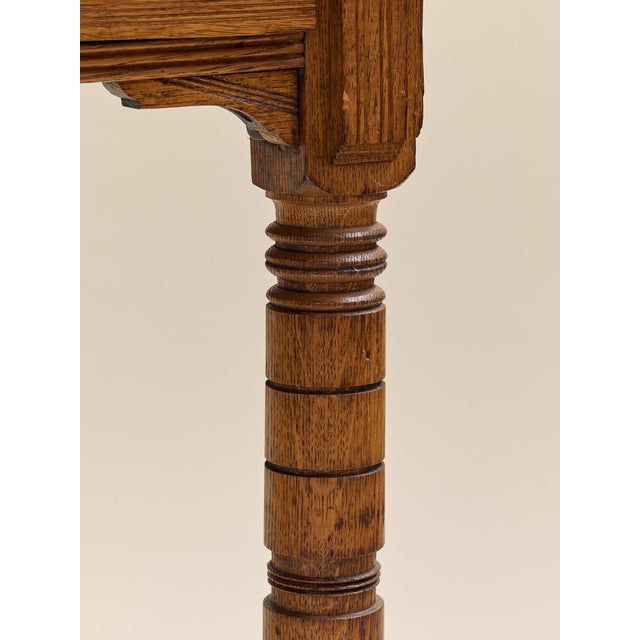 The Vintage Carved-Leg Leather Top Desk For Sale - Image 11 of 16