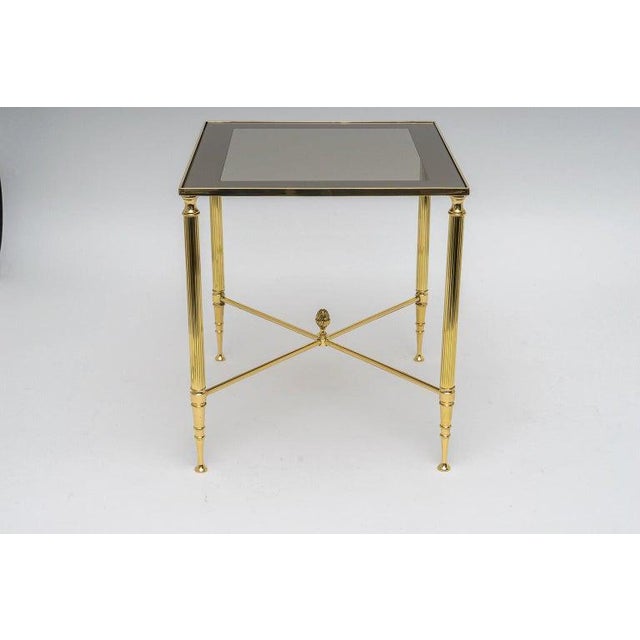 Metal Maison Jansen Brass Nesting Tables - Set of 3 For Sale - Image 7 of 12