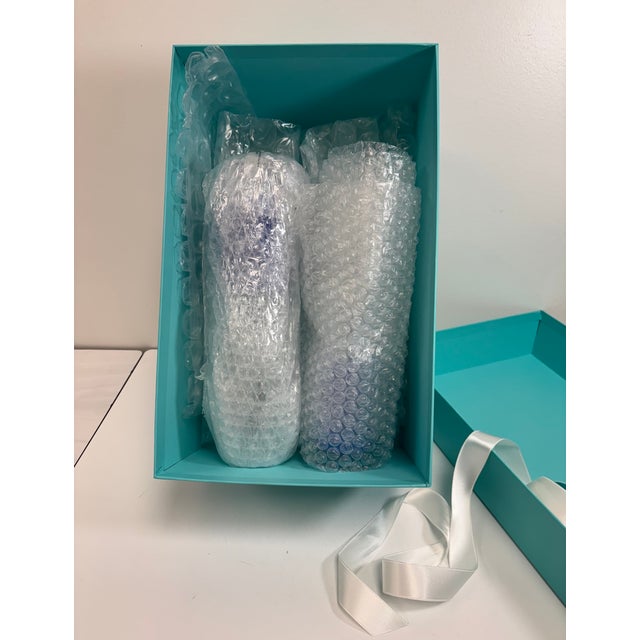 Tiffany & Co. Crystal Champagne/Wine Glasses With Blue Box - a Pair For Sale In Raleigh - Image 6 of 9