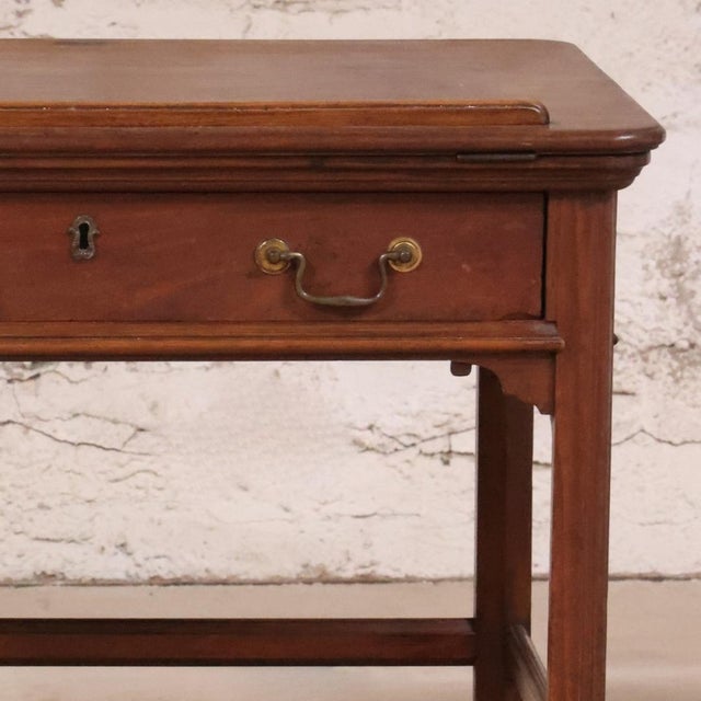 19th Century 19th Century English Walnut Chippendale Desk For Sale - Image 5 of 5