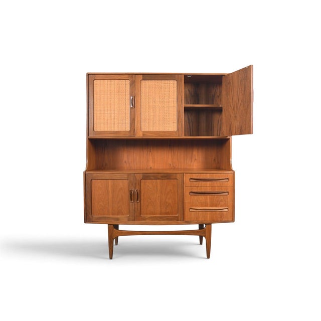 Mid 20th Century Tall G Plan Fresco Teak + Cane Credenza / Sideboard For Sale - Image 11 of 13