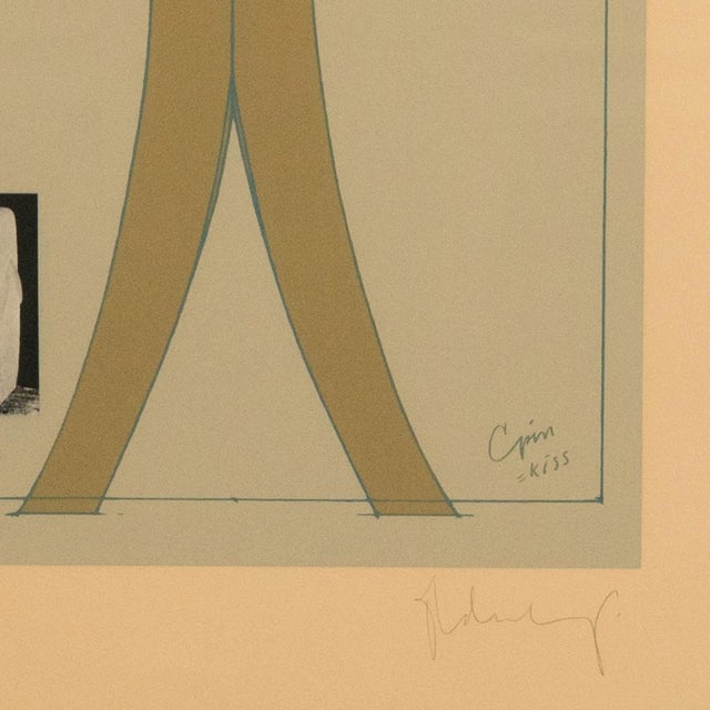 Pop Art Silk Screen Print and Collage "Clothespin Brancusi's Kiss" Philadelphia by Claes Oldenburg, 1972 For Sale - Image 11 of 13