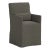 Stoffer Home x Cloth & Company Lindy Slipcover Dining Arm Chair in Textured Linen Charcoal For Sale