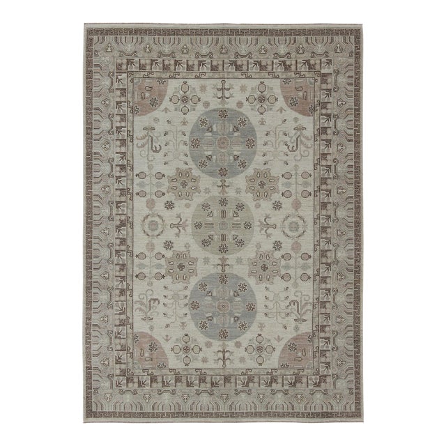 Khotan Design Rug With Circular Medallions by Keivan Woven Arts For Sale