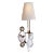 Thomas O'Brien for Visual Comfort Signature Yves Crystal Single Arm Sconce in Gilded Iron & Crystal with Natural Percale Shade For Sale