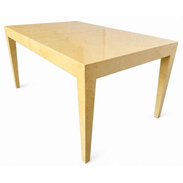 Postmodern Lacquered Goatskin Dining Table by Sally Sirkin Lewis for J Robert Scott For Sale In Miami - Image 6 of 11