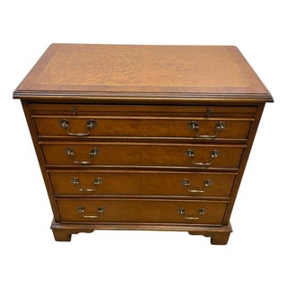 Georgian Revival Walnut Bachelors Chests, Set of 2 For Sale