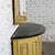 Mid to Late 20th Century Neoclassic Revival Blonde Oak Demilune Cabinet or Console and Mirror For Sale - Image 10 of 18