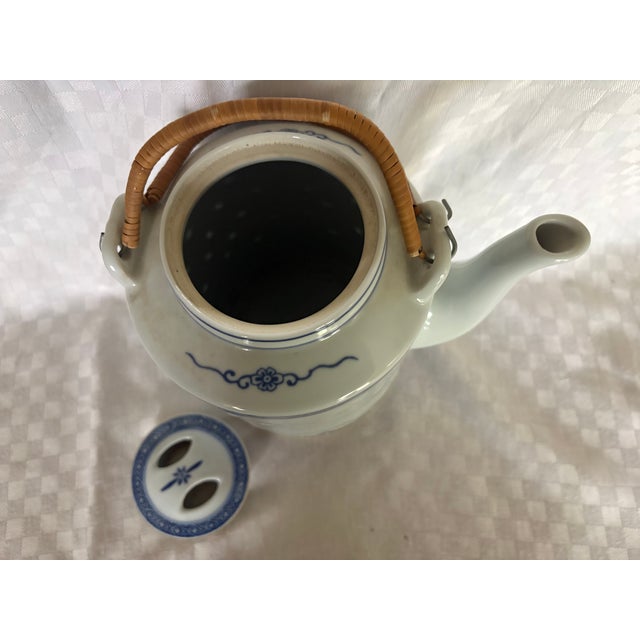 1970s Chinese Rice Grain Porcelain Tea Pot For Sale - Image 10 of 15