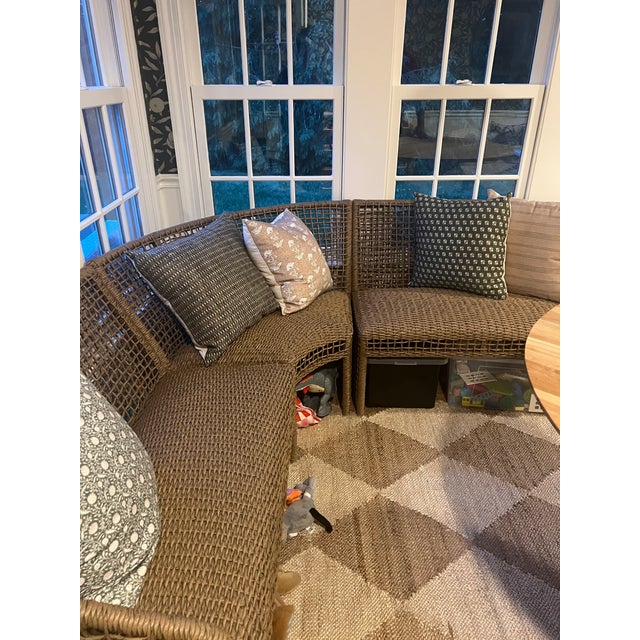 Wood Indoor / Outdoor Corner Banquette For Sale - Image 7 of 8