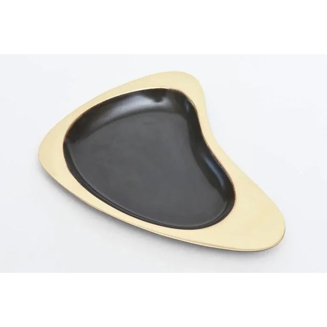 Vintage Hagenauer Biomorphic Polished Brass and Black Metal Bowls or Sculptures, Set of 4 For Sale In Miami - Image 6 of 9