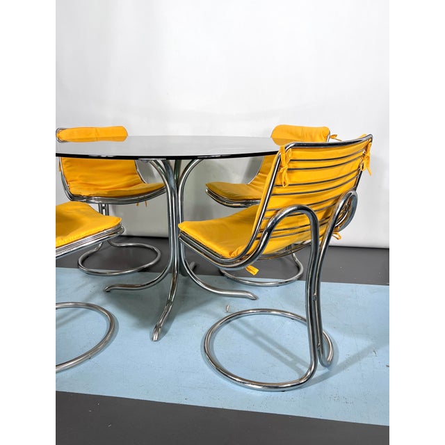 Gastone Rinaldi Vintage Space Age Dinner Table and Chairs in the style of Gastone Rinaldi, 1960s, Set of 5 For Sale - Image 4 of 15