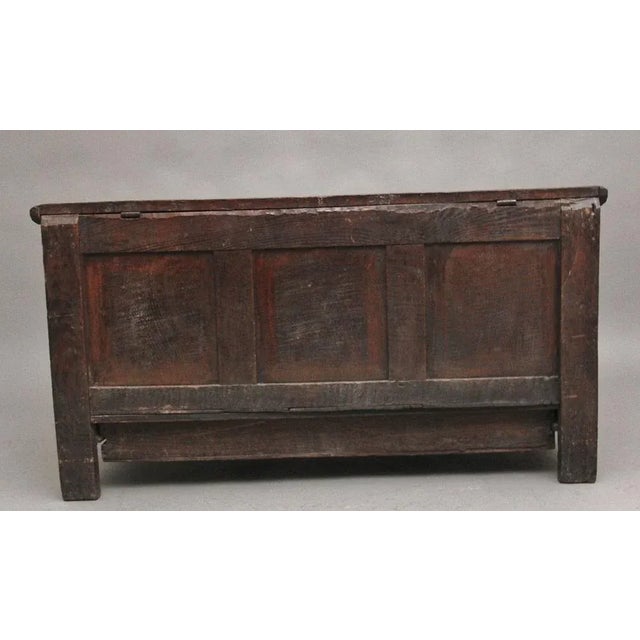 Early 18th Century Oak Coffer, 1740s For Sale - Image 3 of 11