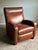 Transitional Late 20th Century Comfort Design Cognac Leather Recliner Lounge Chair For Sale - Image 3 of 7