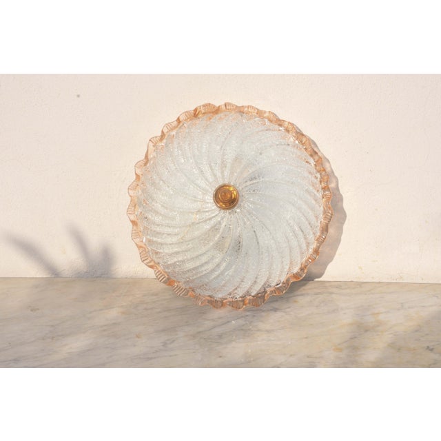 1970 Italian Lady Pink Murano Glass Ceiling Fixture, Murano For Sale - Image 9 of 12