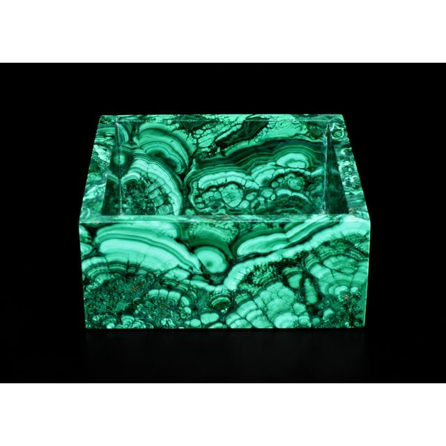 Malachite Box Butterfly and Lake Italian Crafted Gemstone Box For Sale - Image 17 of 18
