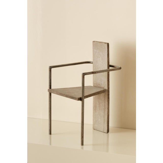 Concrete and steel. Designed in 1980. Produced by Källemo, Sweden, 1987. Signed. This piece is attributed to the mentioned...