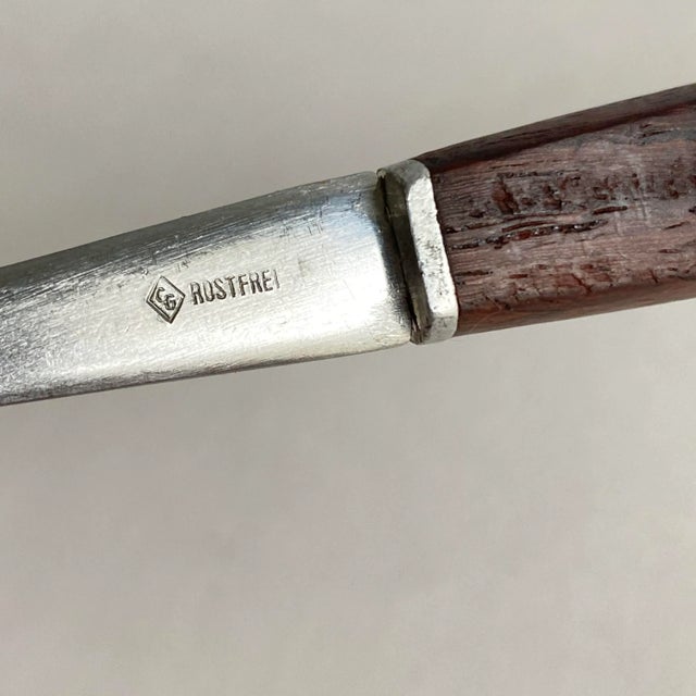 Wood Mid Century Modern 1960s Vintage Rosewood Salad Server Tongs For Sale - Image 7 of 11