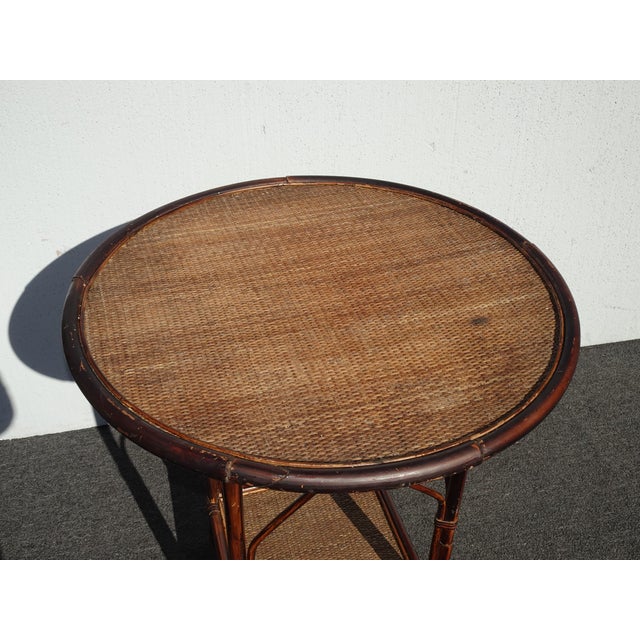 1970s Vintage Rustic French Country Style Side Table by Palecek For Sale - Image 5 of 14