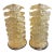 Pair of Murano Gold Glass Ruffle Lamps For Sale