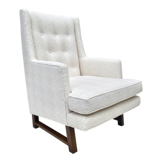 1950's Edward Wormley Dunbar Wingback Lounge Arm Chair For Sale