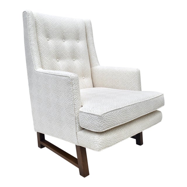 1950's Edward Wormley Dunbar Wingback Lounge Arm Chair For Sale