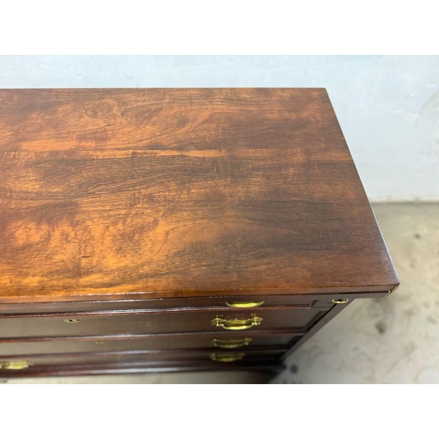 Wood Vintage Chippendale Style Fold Top Bachelors Chest Buffet For Sale - Image 7 of 17