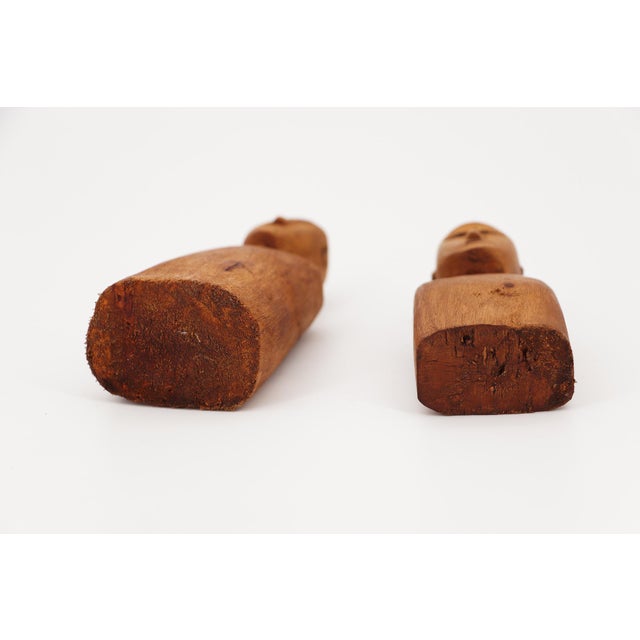 American Folk Art Set of Two Wooden Male Torsos, Early 20th Century For Sale - Image 9 of 15