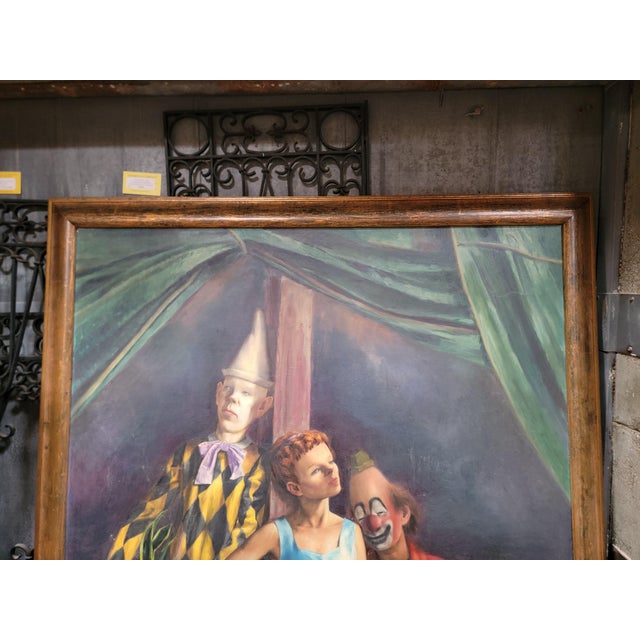 1940s Painting by Max Hermann Clowns Circa. 1948 Large-Scale For Sale - Image 5 of 15