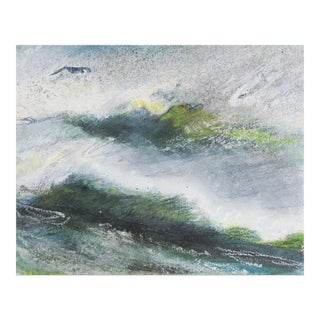 Vintage 1998 Abstract Seascape Painting For Sale