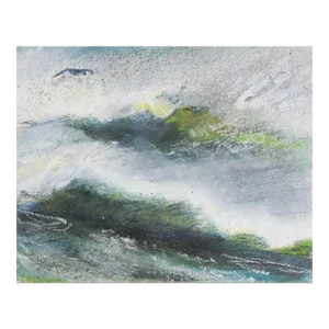 Vintage 1998 Abstract Seascape Painting