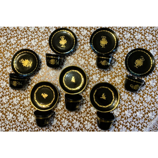 Lacquerware Cups and Saucers, 1960s, Set of 14 For Sale - Image 10 of 18