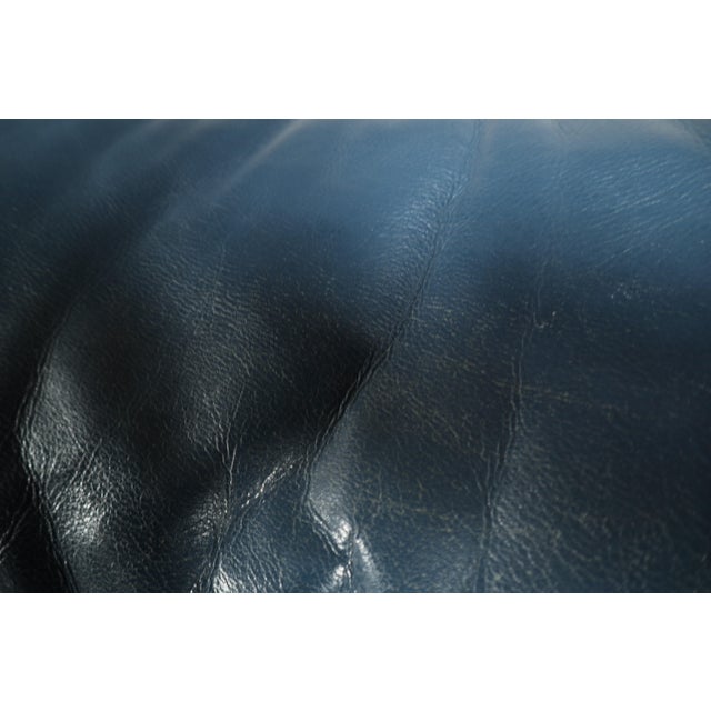 Maralunga 2-Seater Sofa in Blue Leather by Vico Magistrettifor Cassina, Italy, 1973 For Sale - Image 14 of 16