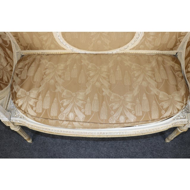 1940's Louis XVI Style Settee Window Bench Attributed to Maison Jansen For Sale - Image 11 of 12
