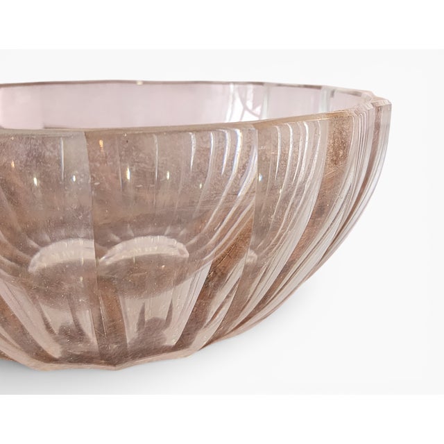 1970s A Good Faceted Paneled Crystal Serving Bowl, Nachtmann Glass Co, C1970s 8.5" D For Sale - Image 5 of 6