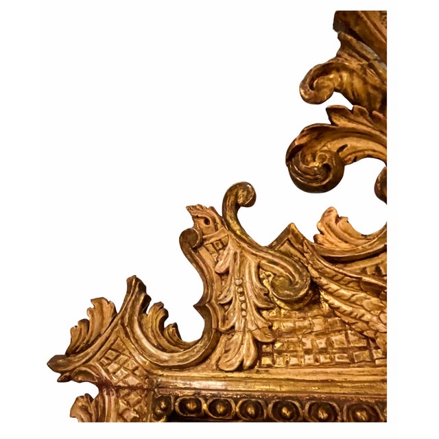 Gold French 18th Century Giltwood Cherub Mirror C. 1790 For Sale - Image 8 of 10