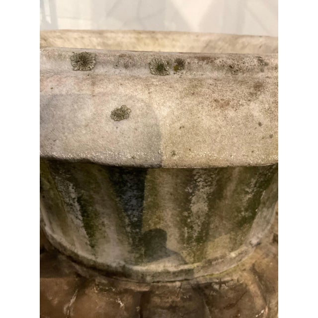 Brown 1900 Large Marble Garden Urn For Sale - Image 8 of 10