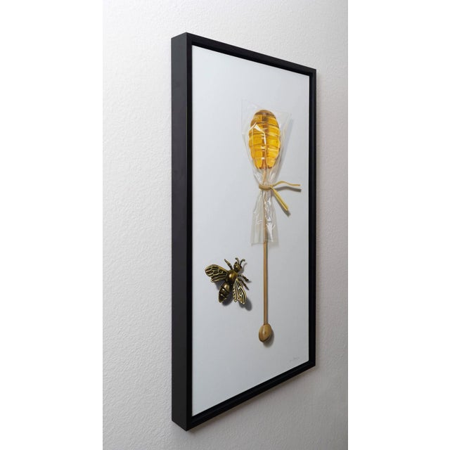 Contemporary The Sweet Taste of Honey by Karina Rodríguez | Oil on linen Still life of honey and a bee. For Sale - Image 3 of 5