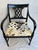 Wood Pyne Hollyhock Chintz Black Neoclassical Armchair For Sale - Image 7 of 16