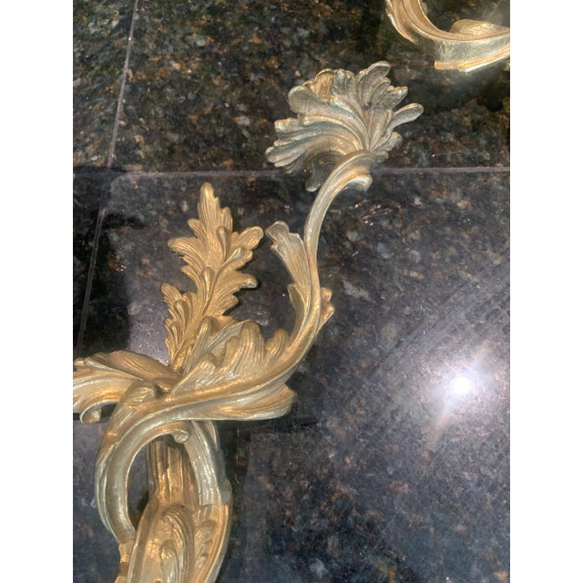 Glo-Mar Artworks Glo-Mar Brass Wall Sconces Candle Holders - A Pair For Sale - Image 4 of 8