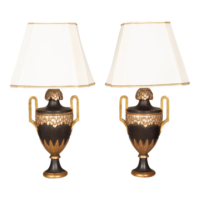 Neoclassical Style Composition Table Lamps - a Pair For Sale
