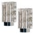 Ice Glass and Chrome Wall Sconces from Doria, 1970s, Set of 2 For Sale