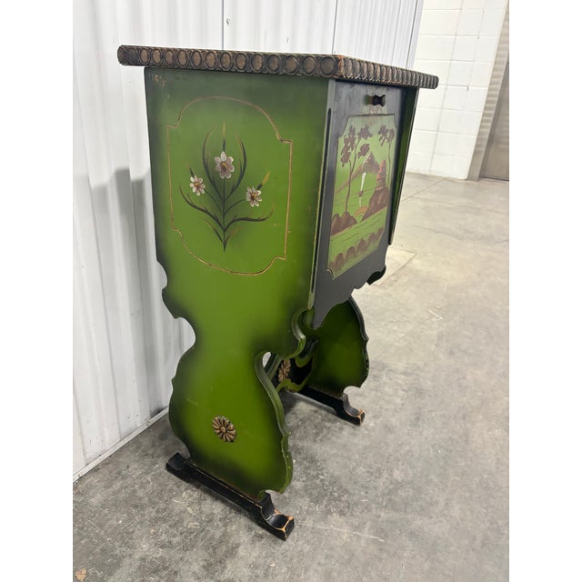 Antique Chinoiserie Style Copper Humidor Side Table For Sale - Image 10 of 10