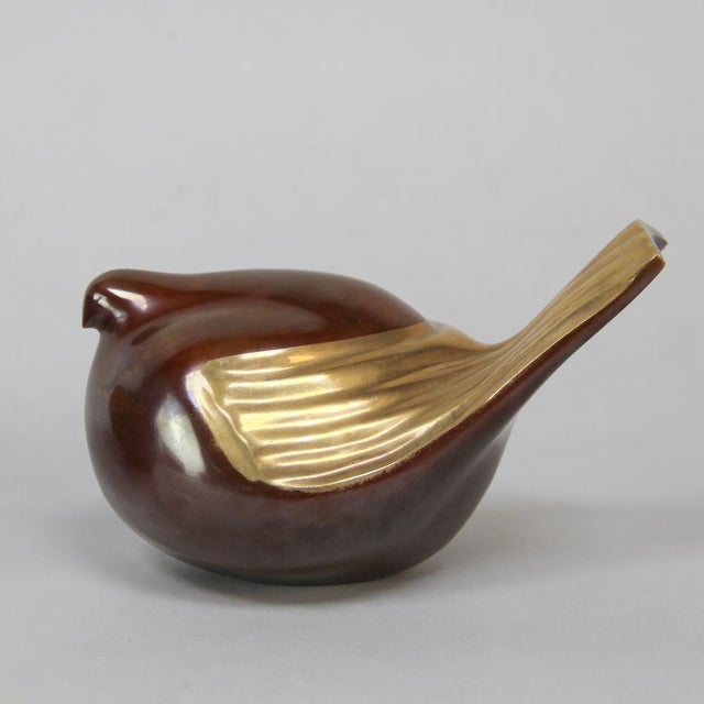 1970s Vintage Bronze Sculptures of Two Doves, 1970s, Set of 2 For Sale - Image 5 of 10