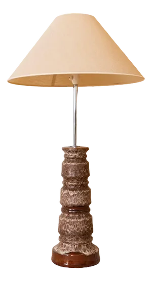 Ceramic Floor Lamp with Lampshade, 1960s