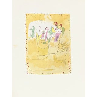 1947 Paul Klee Engraving 21 Flower Table 1920 Reproduction For Sale