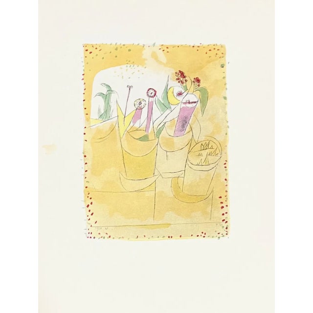 1947 Paul Klee Engraving 21 Flower Table 1920 Reproduction For Sale