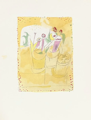 1947 Paul Klee Engraving 21 Flower Table 1920 Reproduction
