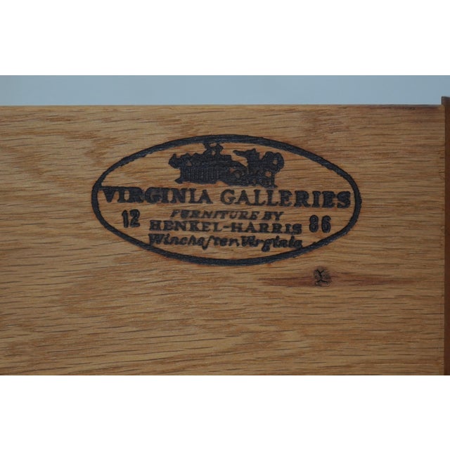 1980s Henkel Harris Cherry Secretary Desk W. Bookcase Top For Sale - Image 18 of 18