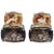 Christina Addison Elegant 18kt White Gold Double Cushion Earrings with Faceted Citrine and Smokey Topaz. This is a classic...